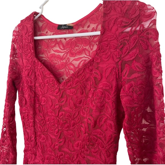 Soprano Lace Dress sz Small Red EUC - Picture 2 of 6
